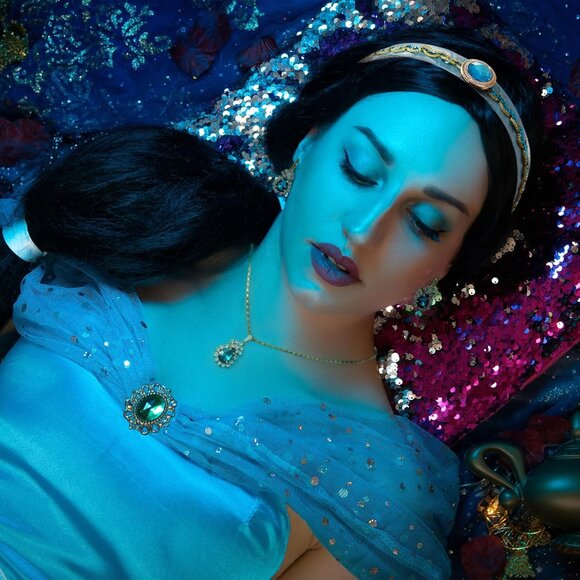 Arabian Princess Costume Jewelry Set Headband Magic Lamp Accessories Halloween - Picture 4 of 6